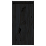 Wall Cabinets 2 pcs Black 30x30x60 cm Solid Wood Pine