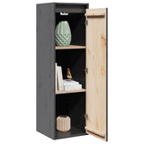 Wall Cabinets 2 pcs Grey 30x30x100 cm Solid Pinewood