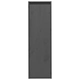 Wall Cabinets 2 pcs Grey 30x30x100 cm Solid Pinewood