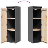 Wall Cabinets 2 pcs Grey 30x30x100 cm Solid Pinewood