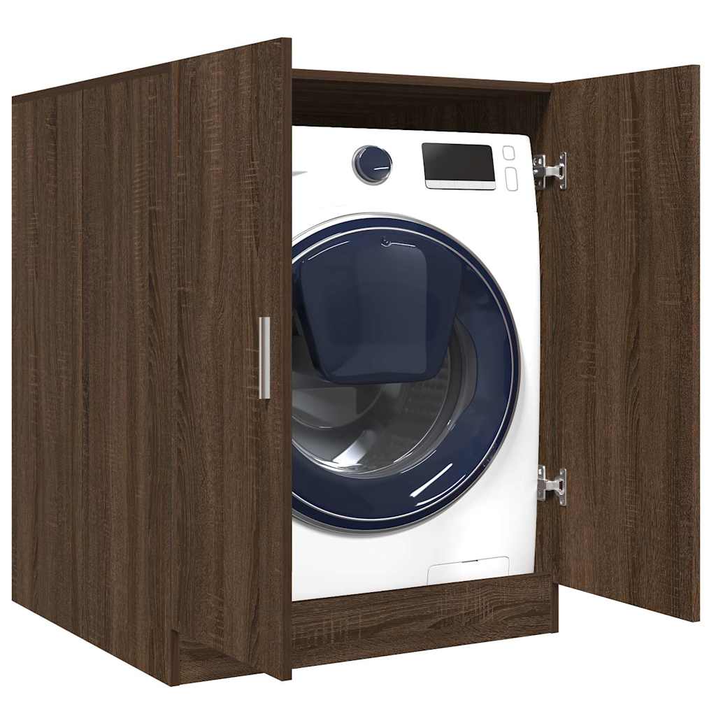 Washing Machine Cabinet Brown Oak 71x71.5x91.5 cm