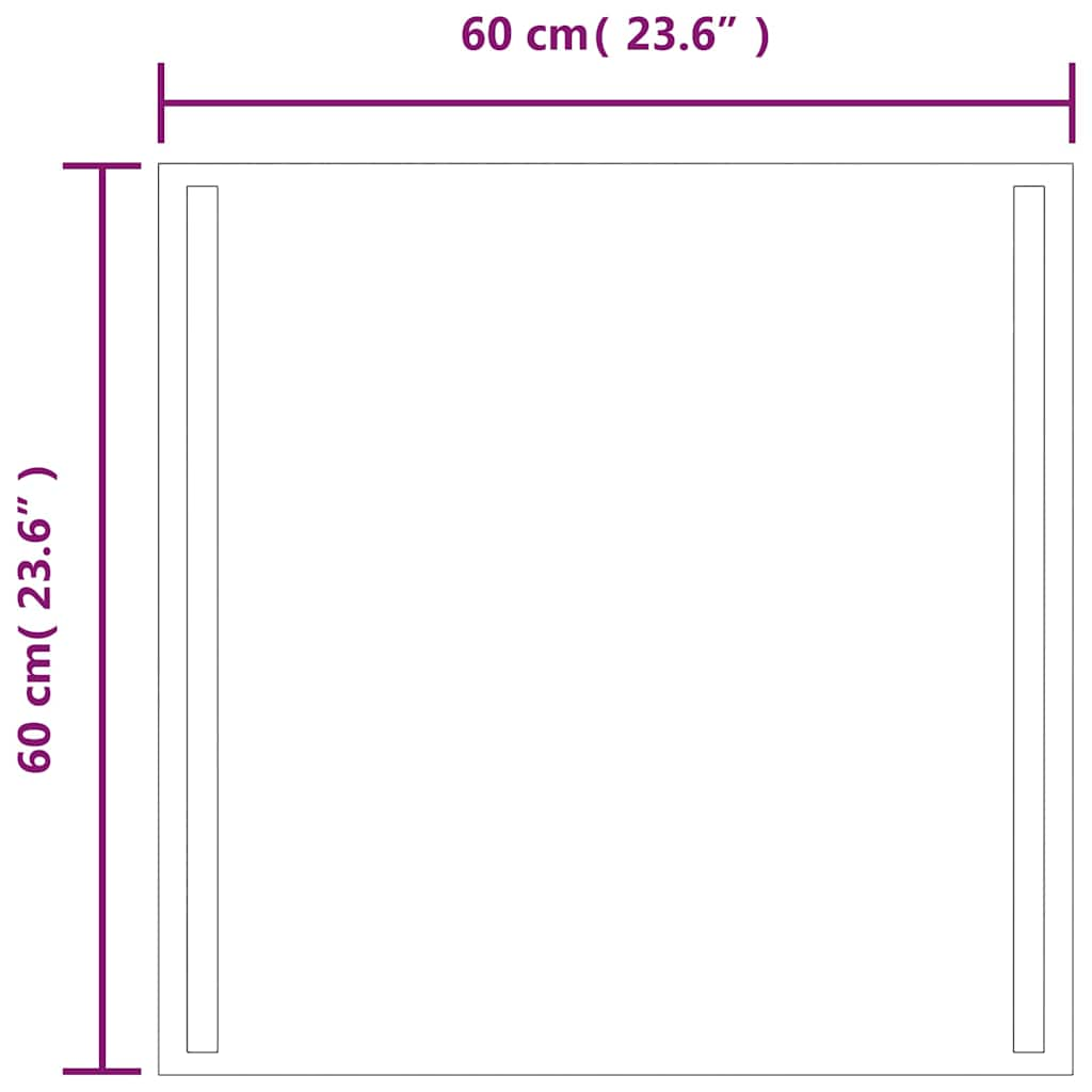 LED Bathroom Mirror 60x60 cm