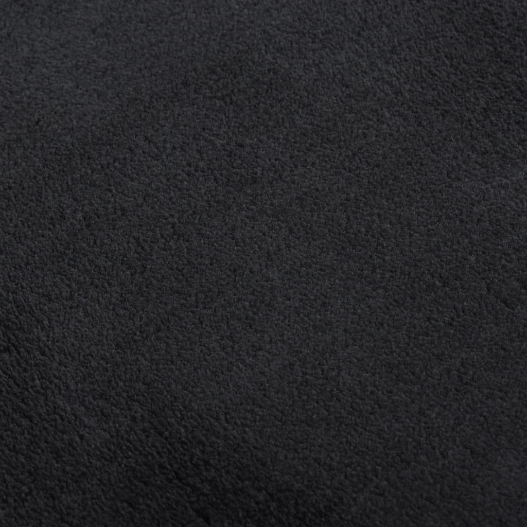 Washable Rug Soft Shaggy 160x230 cm Anti Slip Black