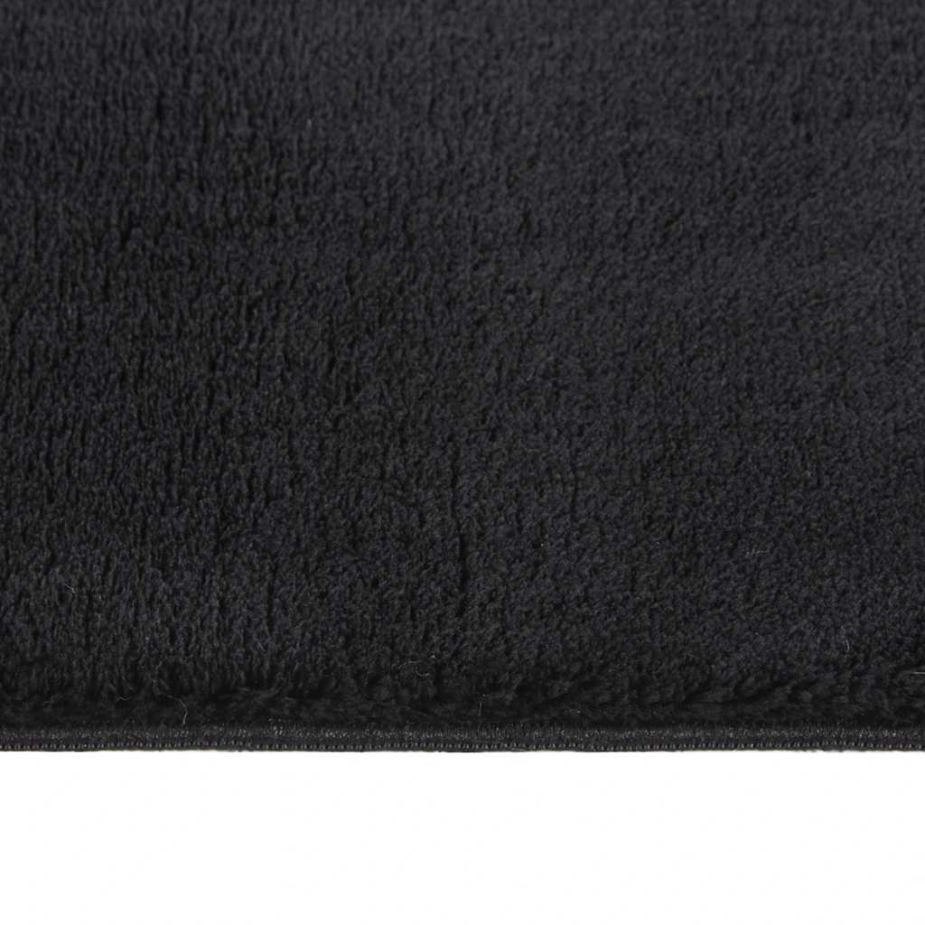 Washable Rug Soft Shaggy 160x230 cm Anti Slip Black