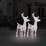 Christmas Reindeers 2 pcs Warm White 80 LEDs Acrylic