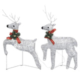 Christmas Reindeers 2 pcs Silver 40 LEDs