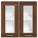 Hanging Glass Cabinet Lyon Brown Oak 60x31x60 cm Engineered Wood