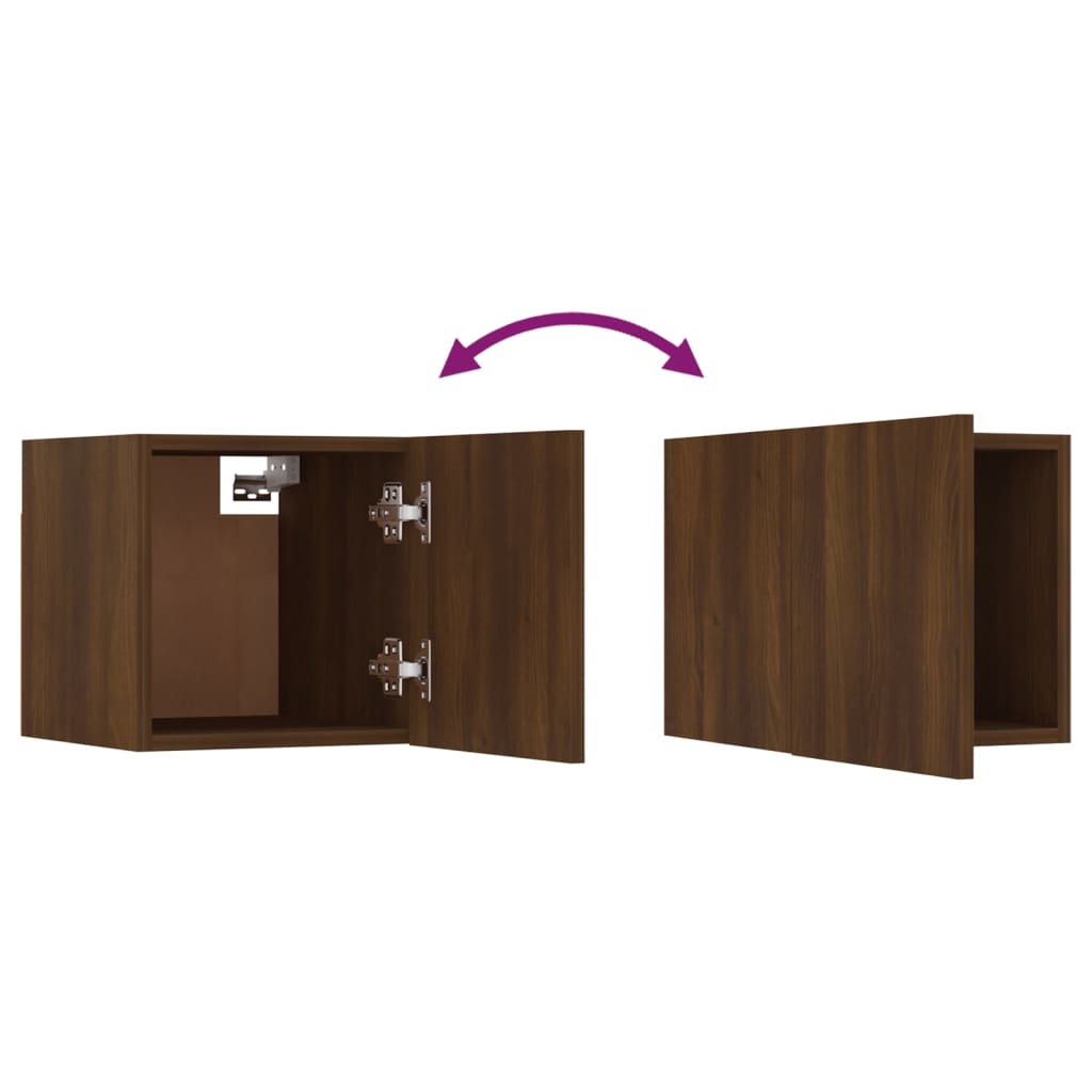 Wall Mounted TV Cabinet Brown Oak 30.5x30x30 cm