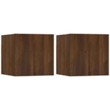 Wall Mounted TV Cabinet 2 pcs Brown Oak 30.5x30x30 cm