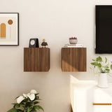 Wall Mounted TV Cabinet 2 pcs Brown Oak 30.5x30x30 cm