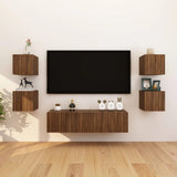 Wall Mounted TV Cabinet 2 pcs Brown Oak 30.5x30x30 cm