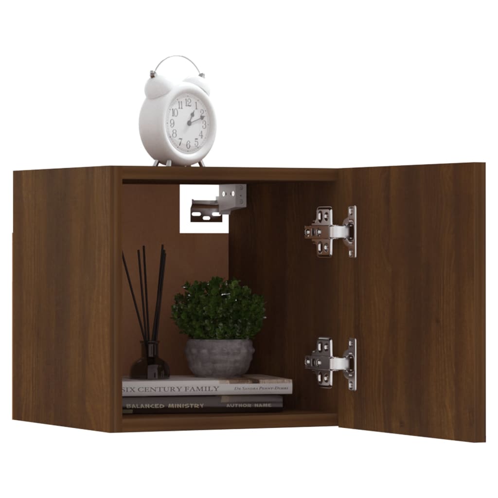 Wall Mounted TV Cabinet 2 pcs Brown Oak 30.5x30x30 cm