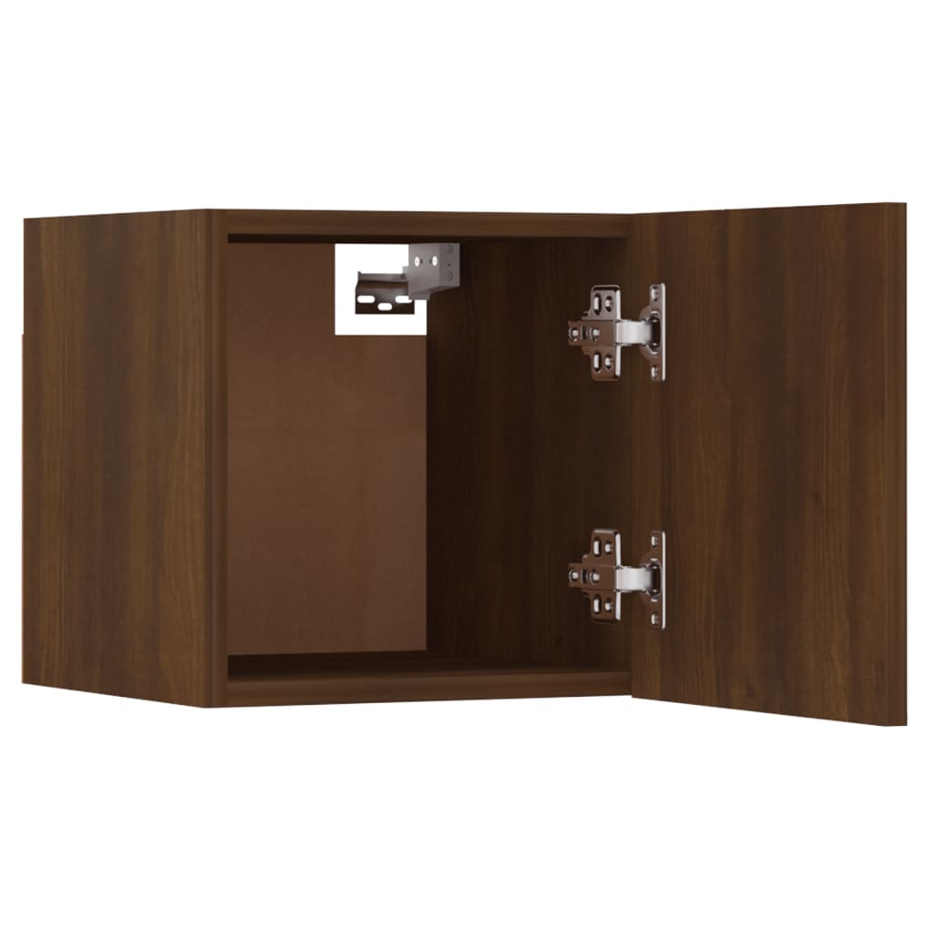 Wall Mounted TV Cabinet 2 pcs Brown Oak 30.5x30x30 cm