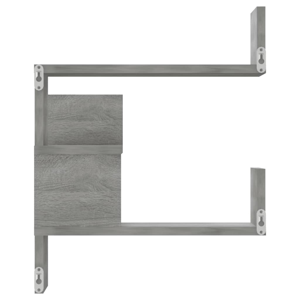 Wall Corner Shelves 2 pcs Grey Sonoma 40x40x50 cm Engineered Wood