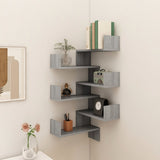 Wall Corner Shelves 2 pcs Grey Sonoma 40x40x50 cm Engineered Wood