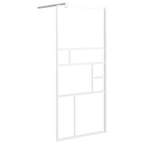 Walk-in Shower Wall 80x195 cm ESG Glass White