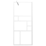 Walk-in Shower Wall 80x195 cm ESG Glass White