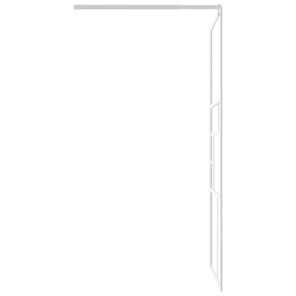 Walk-in Shower Wall 80x195 cm ESG Glass White