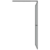 Walk-in Shower Screen 100x195cm Dark Tempered Glass