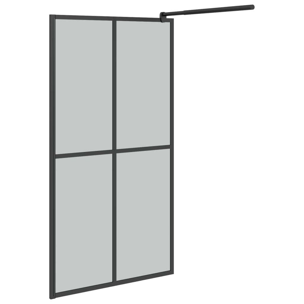 Walk-in Shower Screen 100x195cm Dark Tempered Glass