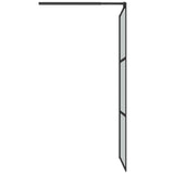 Walk-in Shower Wall 90x195cm Dark ESG Glass Black