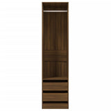 Wardrobe with Drawers Brown Oak 50x50x200 cm Engineered Wood