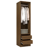 Wardrobe with Drawers Brown Oak 50x50x200 cm Engineered Wood