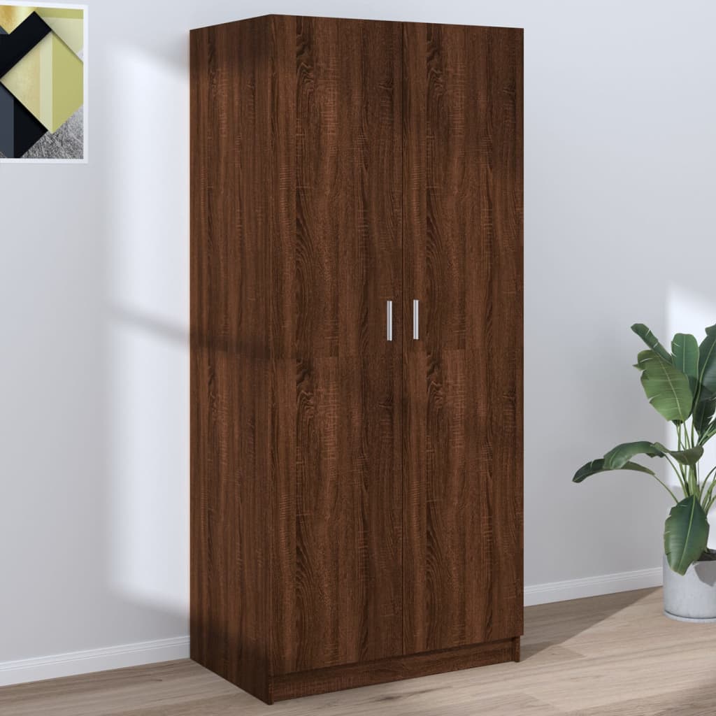 Wardrobe Brown Oak 80x50x180 cm Engineered Wood