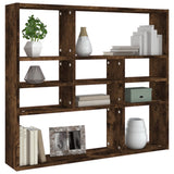 Wall Shelf Smoked Oak 90x16x78 cm Engineered Wood