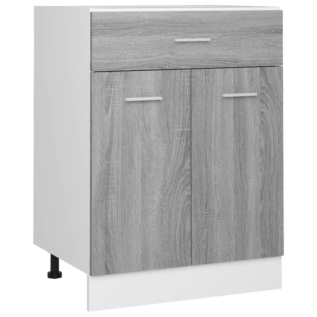 Drawer Bottom Cabinet Lyon Grey Sonoma 60x46x81.5 cm Engineered Wood