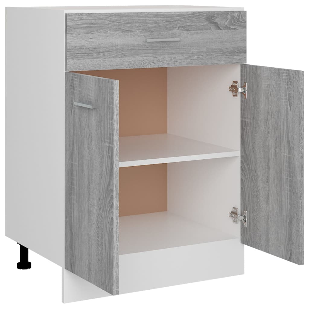 Drawer Bottom Cabinet Lyon Grey Sonoma 60x46x81.5 cm Engineered Wood