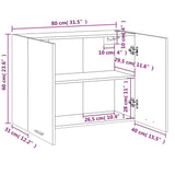 Hanging Cabinet Lyon Brown Oak 80x31x60 cm Engineered Wood