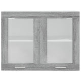 Hanging Glass Cabinet Lyon Grey Sonoma 80x31x60 cm Engineered Wood