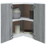 Hanging Corner Cabinet Lyon Grey Sonoma 57x57x60 cm Engineered Wood