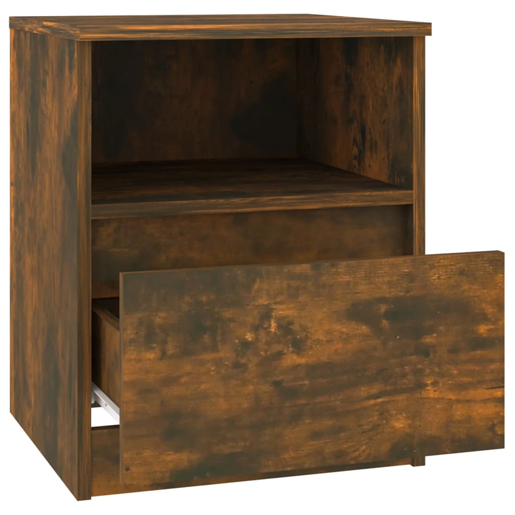 Bedside Cabinet Smoked Oak 40x40x50 cm Engineered Wood