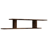 Wall-Mounted TV Shelf Smoked Oak 125x18x23 cm Engineered Wood