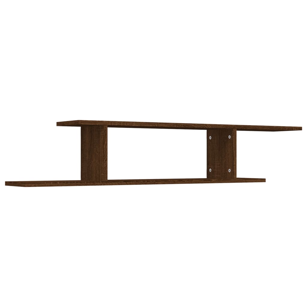 Wall-Mounted TV Shelf Brown Oak 125x18x23 cm Engineered Wood