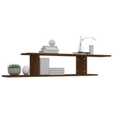 Wall-Mounted TV Shelf Brown Oak 125x18x23 cm Engineered Wood