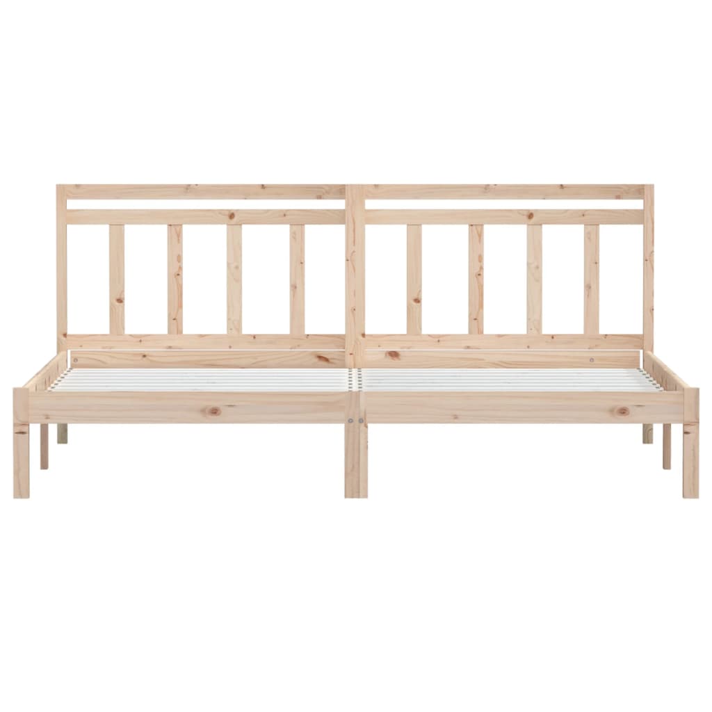 3100609 vidaXL Bed Frame without Mattress Solid Wood 200x200 cm (810037+814114)