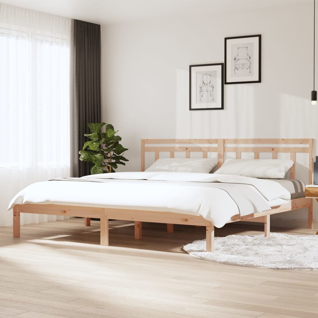 3100609 vidaXL Bed Frame without Mattress Solid Wood 200x200 cm (810037+814114)