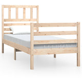 Bed Frame without Mattress Solid Wood 100x200 cm