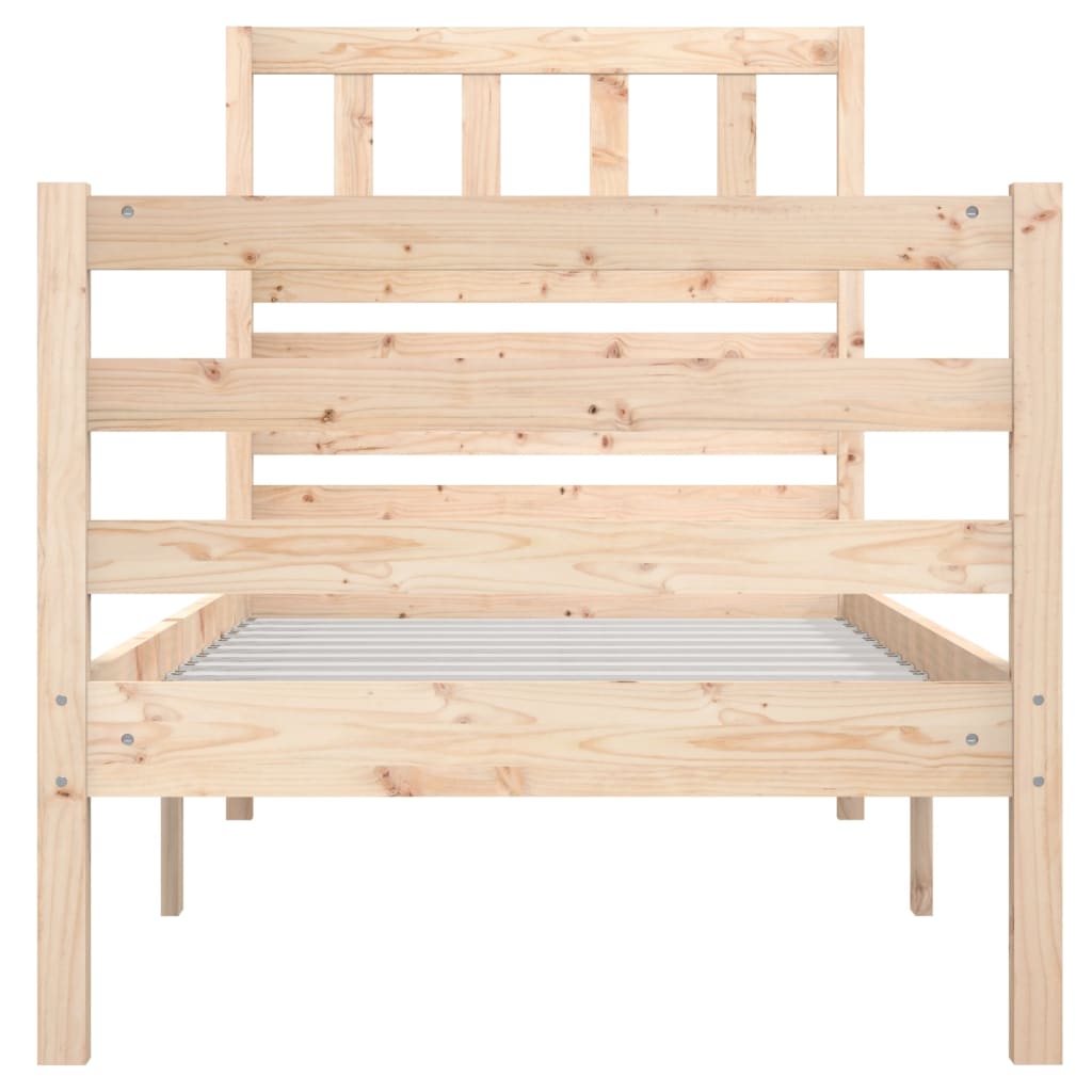 Bed Frame without Mattress Solid Wood 100x200 cm