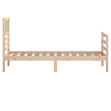 Bed Frame without Mattress Solid Wood 100x200 cm