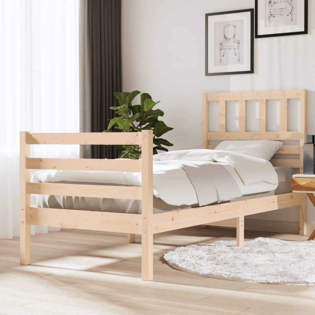 Bed Frame without Mattress Solid Wood 100x200 cm