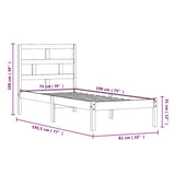 Bed Frame without Mattress Small Single Solid Wood