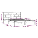 Bed Frame without Mattress Small Double Solid Wood