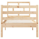 Bed Frame without Mattress 75x190 cm Small Single Small Single Solid Wood