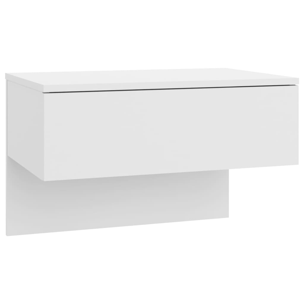 Wall-mounted Bedside Cabinet High Gloss White