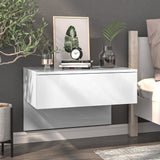 Wall-mounted Bedside Cabinet High Gloss White