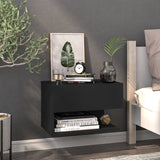 Wall-mounted Bedside Cabinets 2 pcs Black